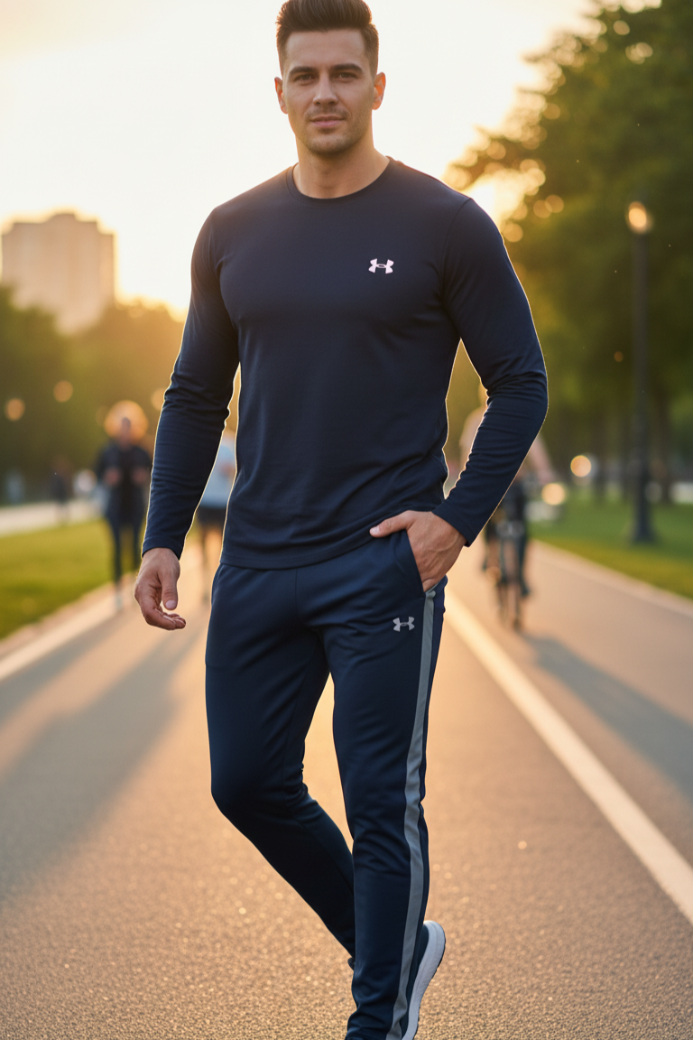 Men's Stylish Tracksuit - Soft Fabric | Full sleeve | Gym & Casual | Comfort Fit | Reflective Logo