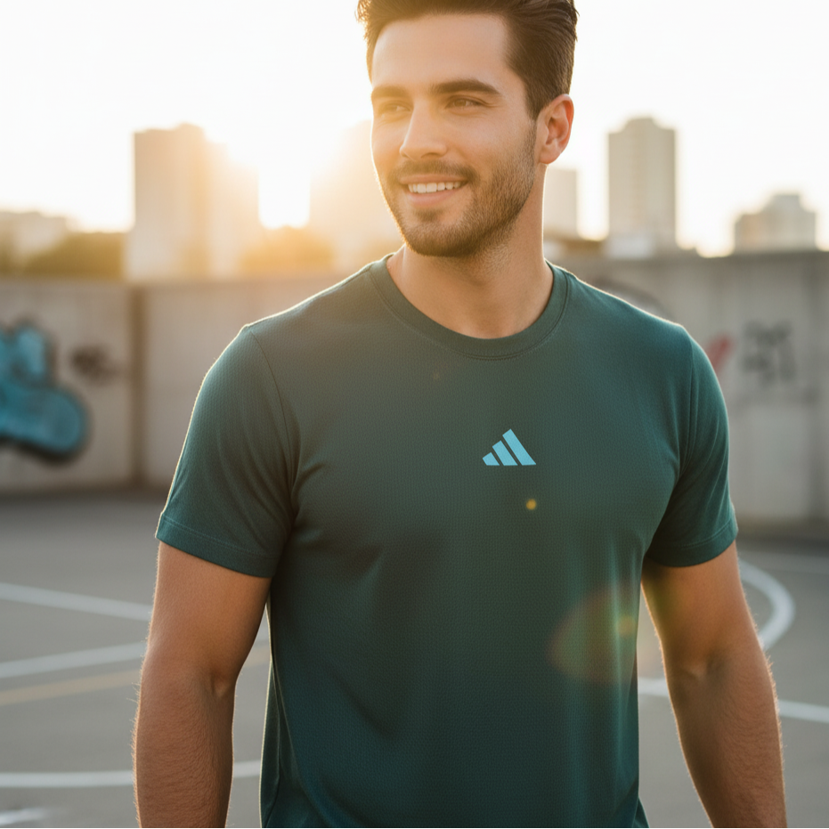 Men's Adidas-Inspired T-Shirt – Breathable & Stylish Sportswear