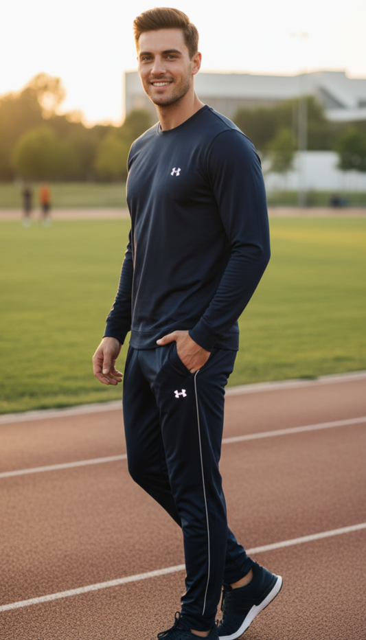 Men's Stylish Tracksuit - Soft Fabric | Full sleeve | Gym & Casual | Comfort Fit | Reflective Logo