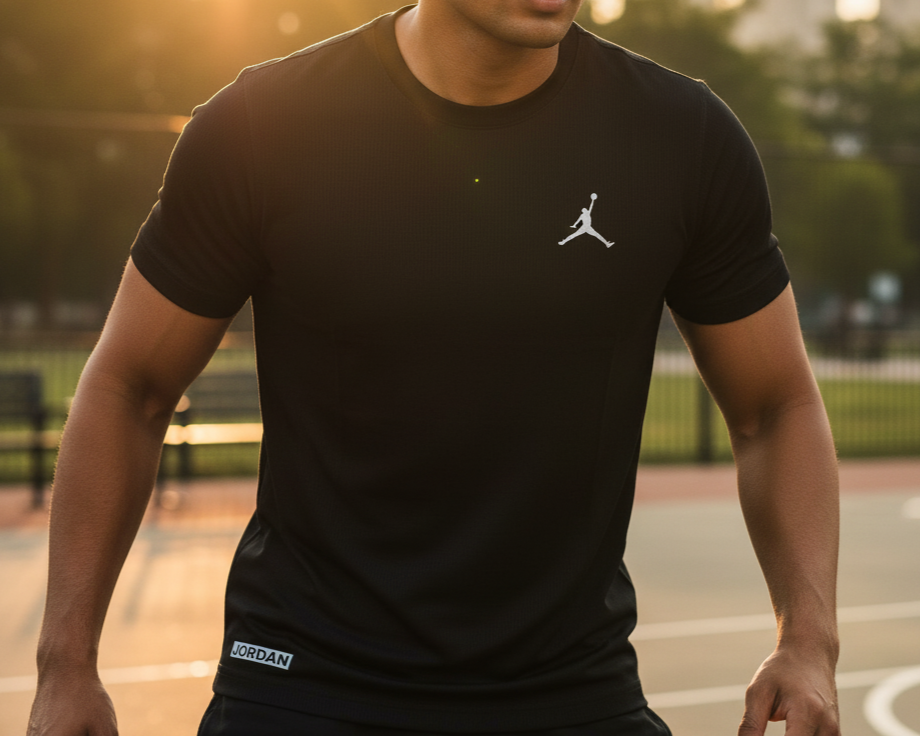 Boys' Black Jordan T-Shirt – Premium Quality | Breathable Sportswear