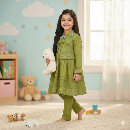 Stylish Girls Ethnic Kurti Pant Set | Festive & Daily Wear