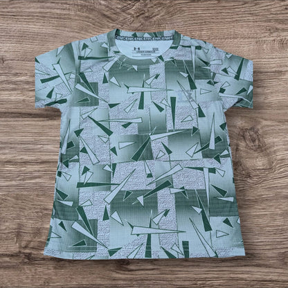 Boys' Summer Co-ord Set – Green Abstract Print | Soft & Breathable Fabric