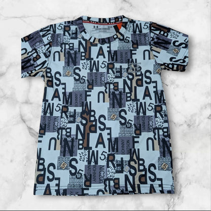 Boys' Stylish Summer Co-ord Set – Black & White Graphic Print | Soft & Breathable