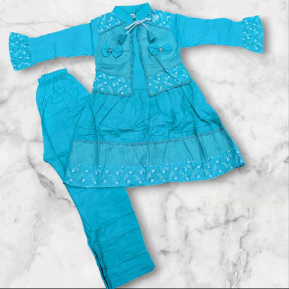 Stylish Girls Ethnic Kurti Pant Set | Festive & Daily Wear