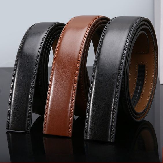 Men’s Classic Formal Leather Belt – Assorted Buckle Styles